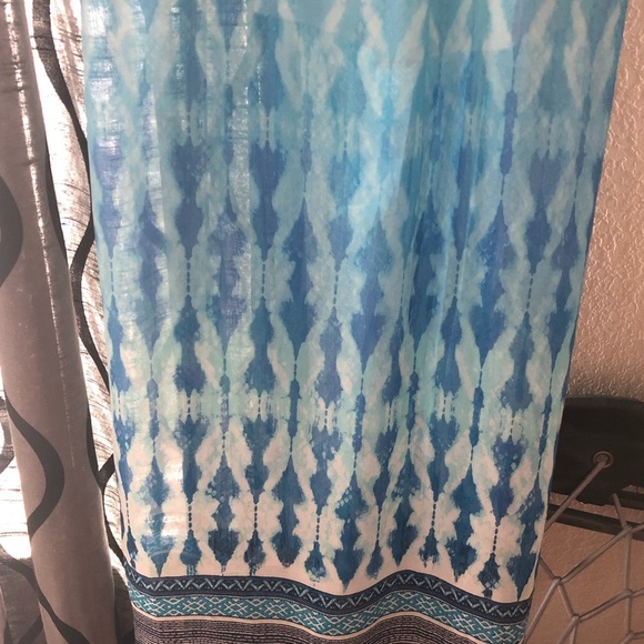 Cream and blue sundress sz juniors large - Picture 3 of 4